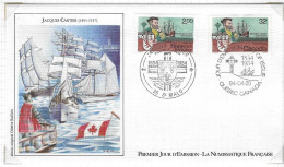 Theme J Cartier FRANCE 1e Jour N° 2307 Y & T + CANADA N° 869 Y & T - 1980-1989