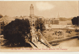 The Cavenagh Bridge And Victoria Memorial Hall Singapore Singapour - Singapore