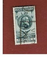 ITALIA REPUBBLICA  -  UNIF. 622 - 1950  G. FERRARI   - USATO (USED) - 1946-60: Used