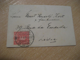 LISBOA 1907 Stamp Cancel Cover PORTUGAL - Lettres & Documents