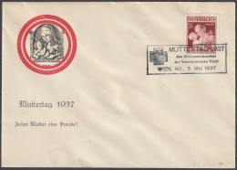 Österreich: 1937, Blankobrief In EF, MI. Nr. 638, 24 G. Muttertag, ESoStpl. WIEN - Fête Des Mères