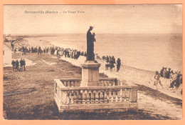 CPA  - MANCHE - RAVENOVILLE - LA VIERGE NOIRE - Animation Sur La Plage - Autres & Non Classés