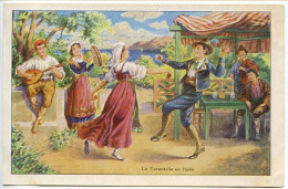 CPA 9x14 La Tarantelle En Italie  Collection Du Talon Le Gaulois  Ets Bergougnan Clermont-Ferrand  Danse Populaire * - Publicité