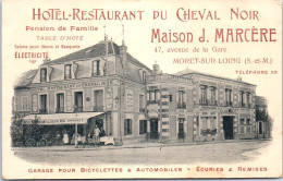 77 MORET SUR LOING - Hotel Restaurant Du Cheval Noir [Rare] - Moret Sur Loing