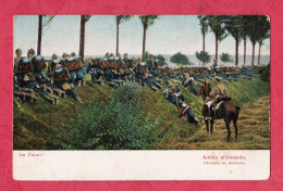 Armée Allemande. Infanterie En Tirailleurs- Small Size, Divided Back, New, Ed. DTG Series 627 N°4- - Guerre 1914-18