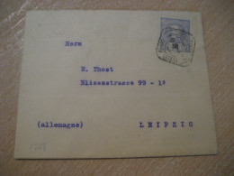 LISBOA 1908 To Leipzig Germany Stamp Cancel Cover PORTUGAL - Briefe U. Dokumente