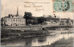 37 TOURS - L'ecole Normale Et Vue Du Quai Saint Symphorien. - Tours