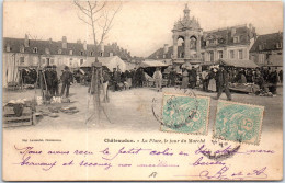 28 CHATEAUDUN - La Place Le Jour Du Marche.  - Chateaudun
