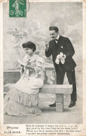 COUPLES - Poème D'amour - Alzon - Fantaisie - Carte Postale Ancienne - Paare
