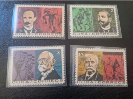 CUBA  NEUF  1964   HEROES  DE  LA  GUERRA  DE  INDEPENDENCIA //  PARFAIT  ETAT  // Sans Gomme ,le 1c Avec Gomme. - Unused Stamps