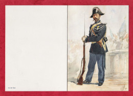 France- Folding Card- Gendarme Départemental A Pied 18884-1889. - - Uniformes