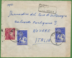 Ad0962 - GREECE - Postal History -  AIRMAIL COVER To ITALY 1956 Rotary - Lettres & Documents
