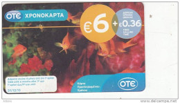 GREECE - Fish, OTE Prepaid Card 6 Euro, 01/10, Used - Fish