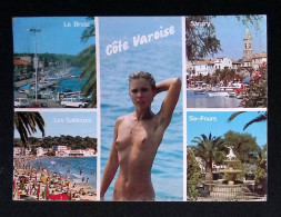 Cp, Pin Ups, Pin Up, Côte Varoise, Le Brusc, Les Sablettes, Sanary, Six Fours, Voyagée 1988, Ed. Aris, Multi Vues - Pin-Ups