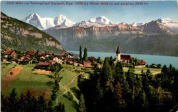 Blick Vom Tschingel Auf Sigriswil, Eiger, Mönch Und Jungfrau (3230) * 3. 8. 1925 - Sigriswil