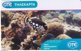 GREECE(chip) - Fish, Tirage 70000, 02/10, Used - Fish