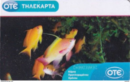 GREECE(chip) - Fish, Tirage 70000, 02/10, Used - Fische