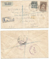 Eire Registered AirMail Cover (Legal) Dublin 15feb1951 To USA With Regular P.4 + HV Holy Year P.9 - Airmail