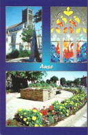 Carte Postale: ANSE: L'Eglise, Détail D'un Vitrail, Square Fleuri. - Anse