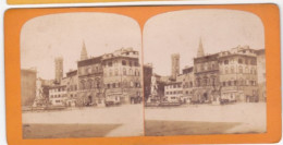 P-24-Bi-GF-10 : VUES STEREOSCOPIQUES 9 CM X 18 CM. PLACE DU GRAND-DUC. FLORENCE. ITALIE - Stereo-Photographie