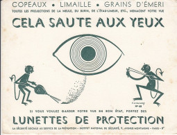 BUVARD - Institut National De Sécurité - N°55 - Copeaux Limaille - Cela Saute Aux Yeux - Lunettes De Protection - Autres & Non Classés