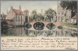 CPA CARTE POSTALE BELGIQUE  SOUVENIR DE BRUGES LE PONT DU BEGUINAGE 1905 - Autres & Non Classés