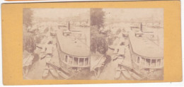 P-24-Bi-GF-11 : VUES STEREOSCOPIQUES 9 CM X 18 CM. PARIS BORDS DE SEINE. BAINS ? - Stereoscopic