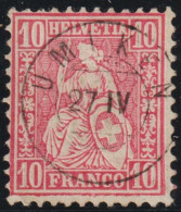 Heimat AG UMIKON 4-25 Zwergstempel Auf 10 Rp. Karmin Sitzende Helvetia Vollstempel - Used Stamps