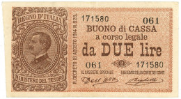 2 LIRE DIAZ VENEZIA GIULIA E TRIDENTINA TERRE REDENTE 21/09/1914 BB/SPL - Autres & Non Classés