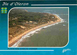 17 - Ile D'Oléron - Vue Aérienne Plage Des Sables Vignier - Blasons - Flamme Postale De Dolus D'Oléron - CPM - Voir Scan - Ile D'Oléron