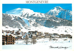 05 - Montgenèvre - Vue Générale - Le Chaberton 3136 M - Le Chalvet - Hiver - Neige - CPM - Voir Scans Recto-Verso - Autres & Non Classés