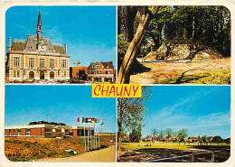 02 - Chauny - Multivues - Flamme Postale - CPM - Voir Scans Recto-Verso  - Chauny