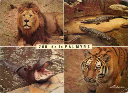 Animaux - Fauves - Zoo De La Palmyre - Multivues - Lion - Tigre - Crocodile - Hippopotame - CPM - Voir Scans Recto-Verso - Sonstige & Ohne Zuordnung