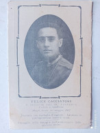 FOTO RICORDO DEL TENENTE FELICE CACCIATORE MONTE SANTO 1917 NATO A BOVINO FOGGIA - Documents