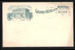 Cartolina Rome, Grand Hotel De La Minerve  - Autres & Non Classés