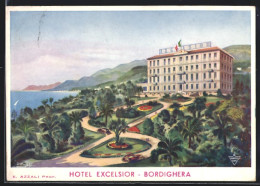 Cartolina Bordighera, Partie Am Hotel Excelsior  - Andere & Zonder Classificatie