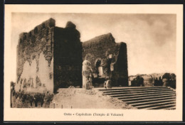 Cartolina Ostia, Capitolium, Tempio Di Vulcano  - Autres & Non Classés