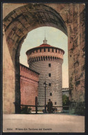 Cartolina Milano, Un Torrione Del Castello  - Milano (Milan)