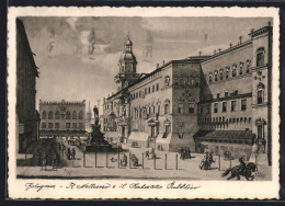 Cartolina Bologna, Il Nettuno E Il Palazzo Pubblico  - Bologna