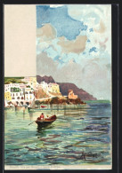 Lithographie Amalfi, Via Per Atrani E Capo D`Orso  - Other & Unclassified