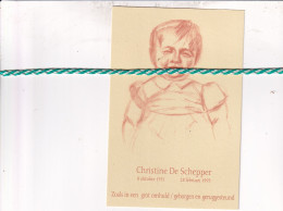 Christine De Schepper, 1951, 1995. Foto Tekening - Todesanzeige