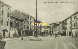 Veneto-venezia-portogruaro Piazza Umberto I Animata Veduta Piazza (f.piccolo) - Autres & Non Classés