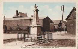 WILLERVAL - Monument Aux Morts (carte Colorisée, Bords Dentelés) - Sonstige & Ohne Zuordnung