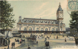 5 Cpa PARIS. Gare Lyon, Portail N.D De Paris, Palais Luxembourg, Vendôme Et Champs-Elysées - Autres Monuments, édifices