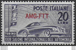 1950 Trieste A Salone Auto Torino MNH Sassone N. 70 - Ohne Zuordnung