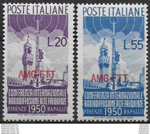 1950 Trieste A Radiodiffusione 2v. MNH Sassone N. 76/77 - Unclassified