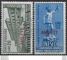 1950 Trieste A V Conferenza UNESCO 2v. MNH Sassone N. 71/72 - Ohne Zuordnung