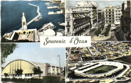 Fantaisie Souvenir D' ORAN  4 Vues Dont Le Stade Colorisée RV - Oran