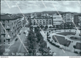 Cg310 Cartolina Torino Citta'   Via Duchessa Jolanda E Piazza Luigi Martini - Sonstige & Ohne Zuordnung