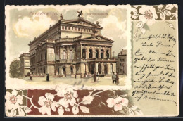Passepartout-Lithographie Frankfurt /Main, Opernhaus  - Sonstige & Ohne Zuordnung